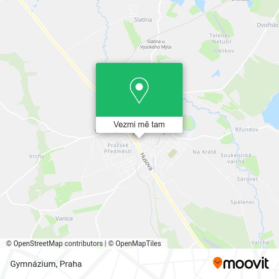 Gymnázium mapa