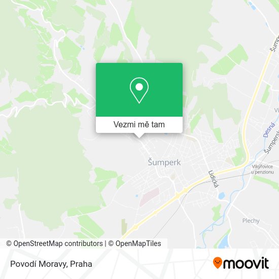 Povodí Moravy mapa