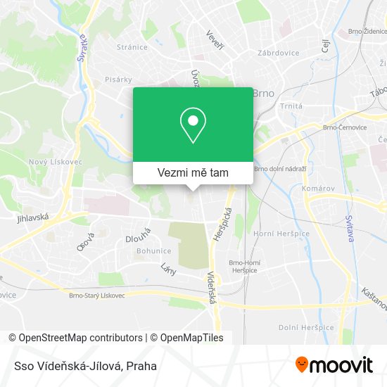Sso Vídeňská-Jílová mapa