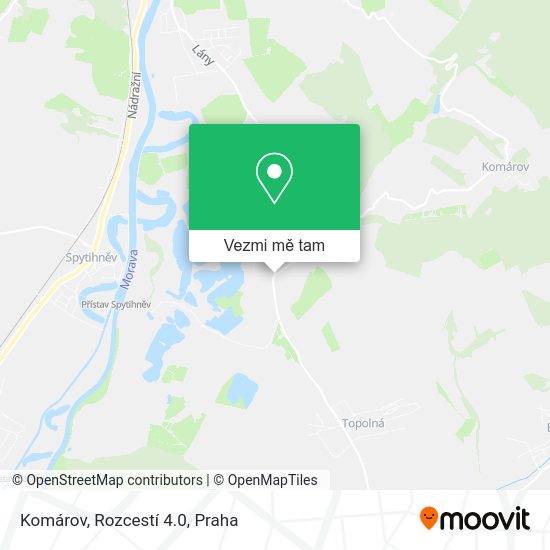 Komárov, Rozcestí 4.0 mapa