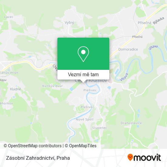 Zásobní Zahradnictví mapa