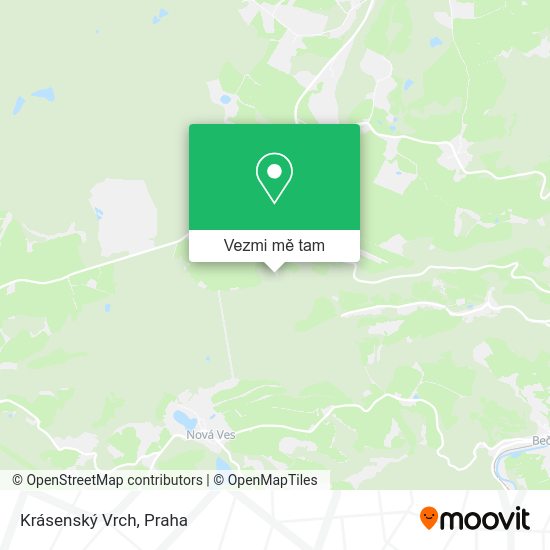 Krásenský Vrch mapa
