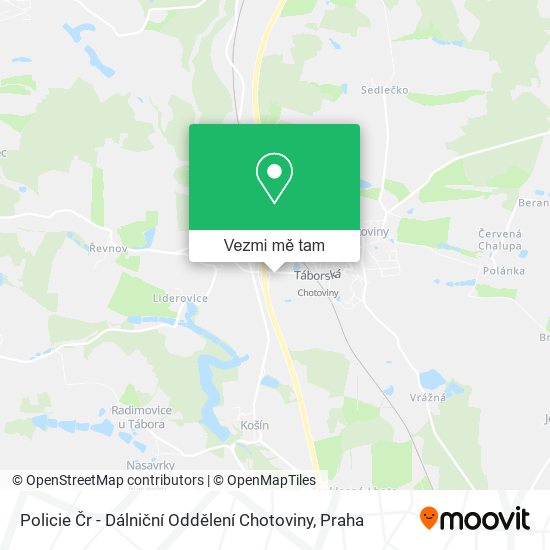 Policie Čr - Dálniční Oddělení Chotoviny mapa