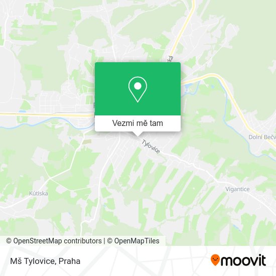 Mš Tylovice mapa