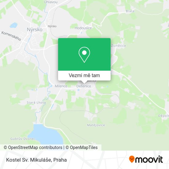 Kostel Sv. Mikuláše mapa