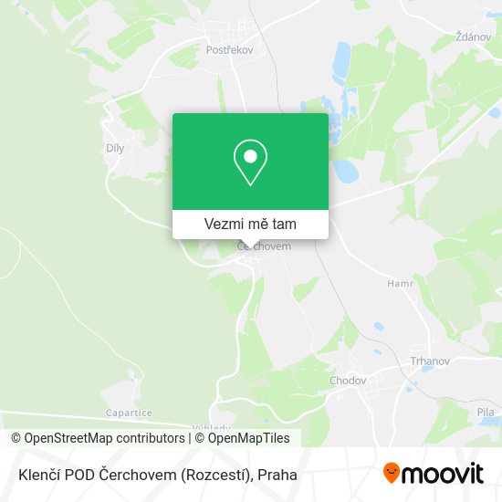 Klenčí POD Čerchovem (Rozcestí) mapa