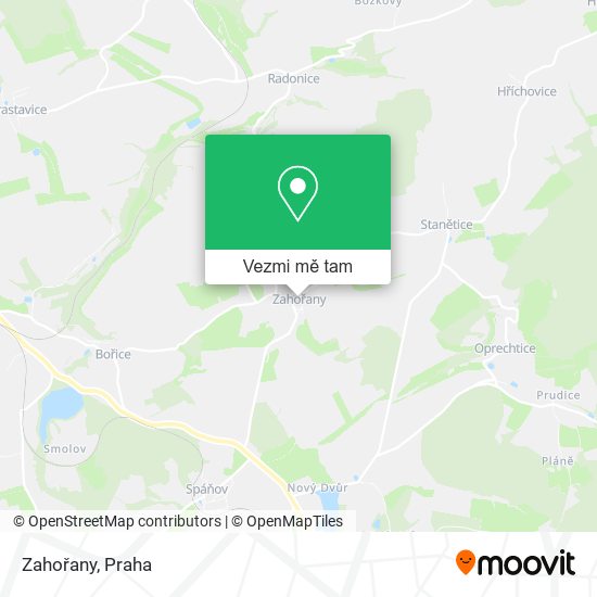 Zahořany mapa
