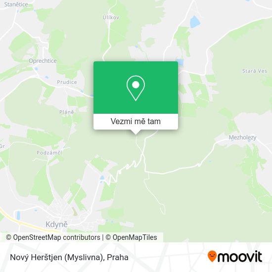 Nový Herštjen (Myslivna) mapa