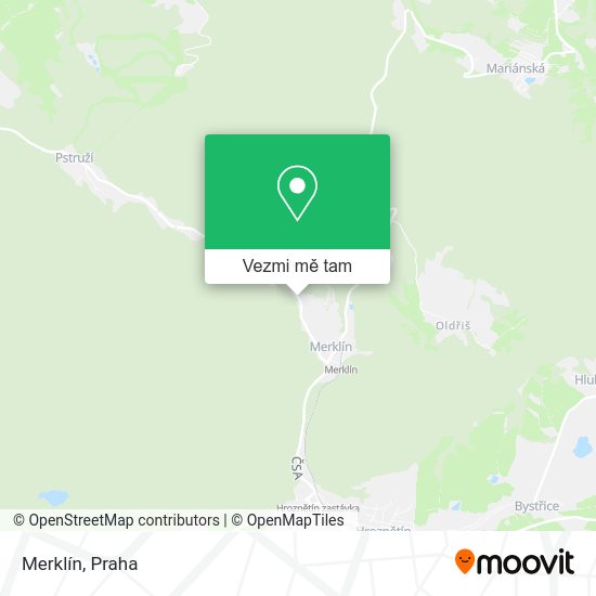 Merklín mapa