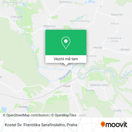 Kostel Sv. Františka Serafínského mapa