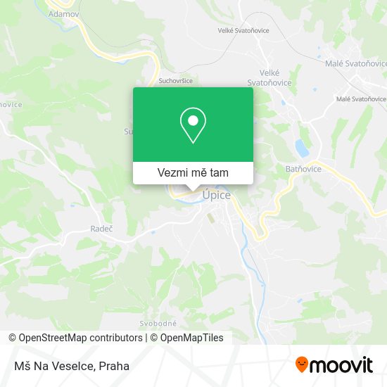Mš Na Veselce mapa