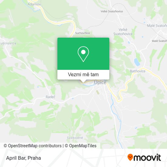 Apríl Bar mapa