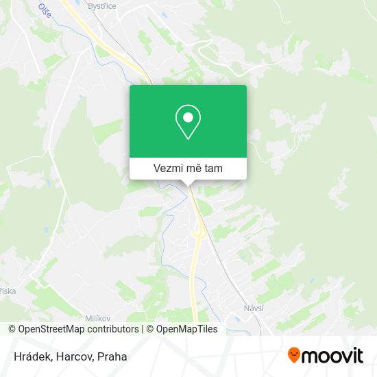 Hrádek, Harcov mapa
