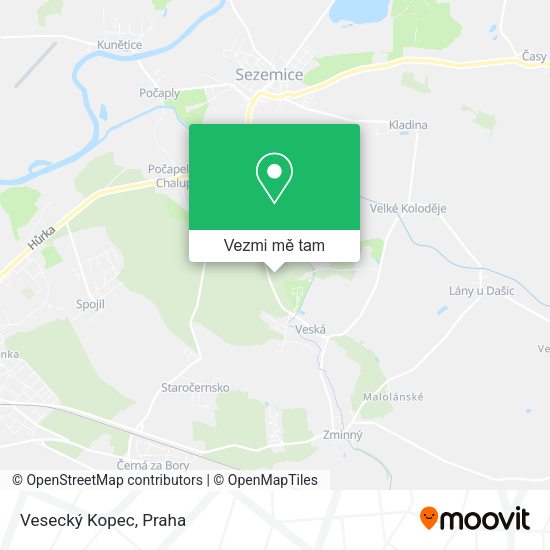 Vesecký Kopec mapa