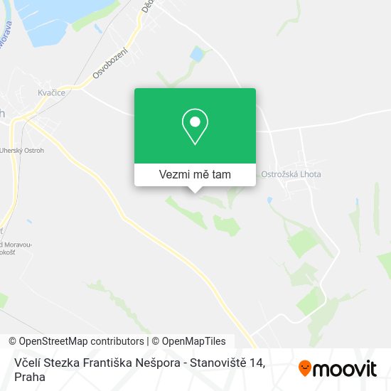 Včelí Stezka Františka Nešpora - Stanoviště 14 mapa