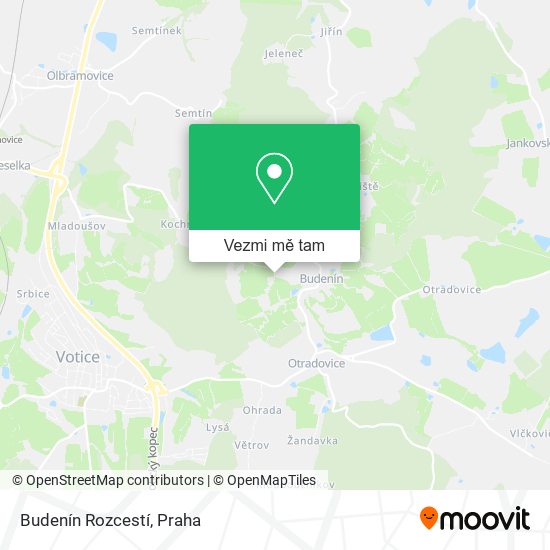 Budenín Rozcestí mapa