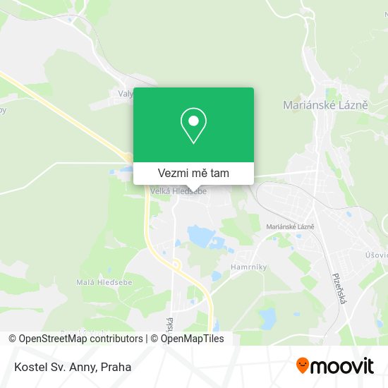 Kostel Sv. Anny mapa