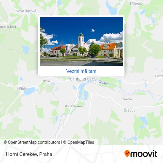 Horní Cerekev mapa