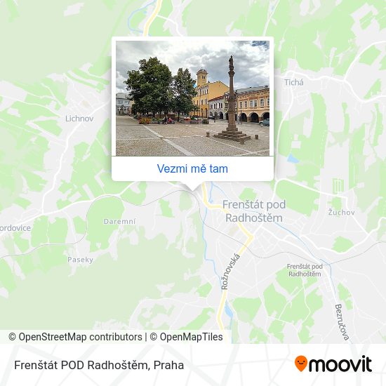 Frenštát POD Radhoštěm mapa