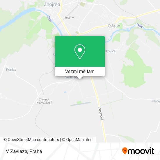V Závlaze mapa