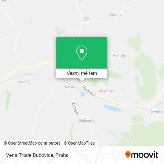 Vena-Trade Bučovice mapa