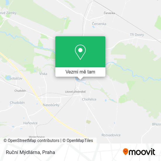 Ruční Mýdlárna mapa