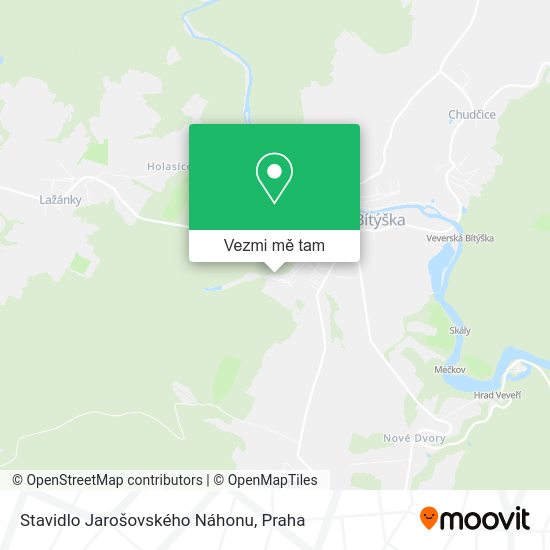 Stavidlo Jarošovského Náhonu mapa