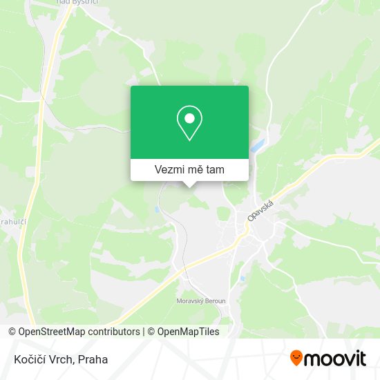 Kočičí Vrch mapa