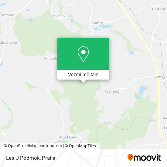 Les U Podmok mapa