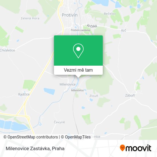 Milenovice Zastávka mapa
