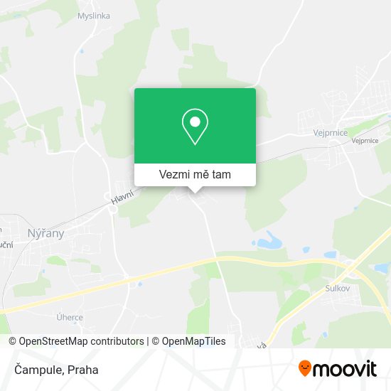Čampule mapa