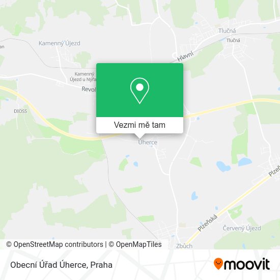 Obecní Úřad Úherce mapa