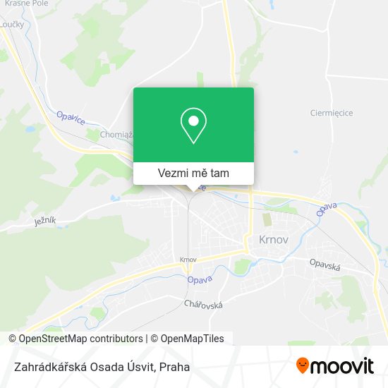 Zahrádkářská Osada Úsvit mapa