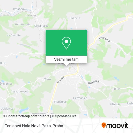 Tenisová Hala Nová Paka mapa