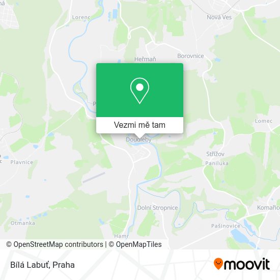 Bílá Labuť mapa