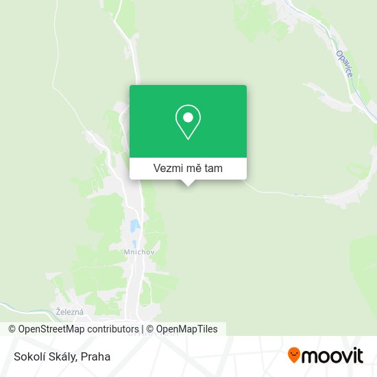 Sokolí Skály mapa