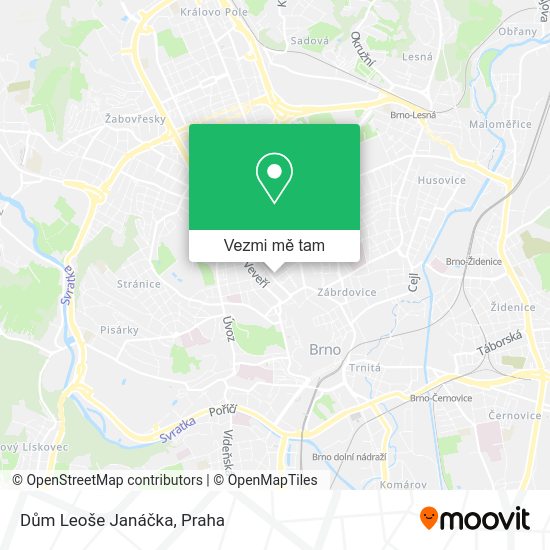 Dům Leoše Janáčka mapa