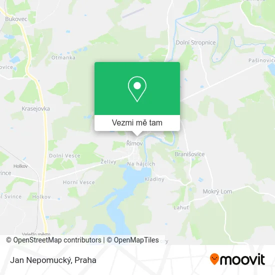 Jan Nepomucký mapa