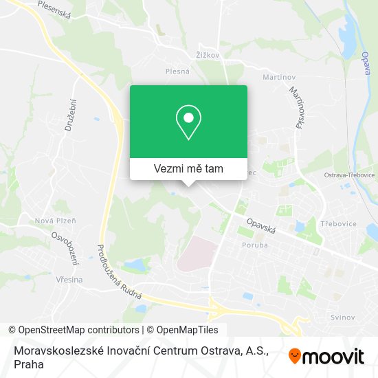 Moravskoslezské Inovační Centrum Ostrava, A.S. mapa