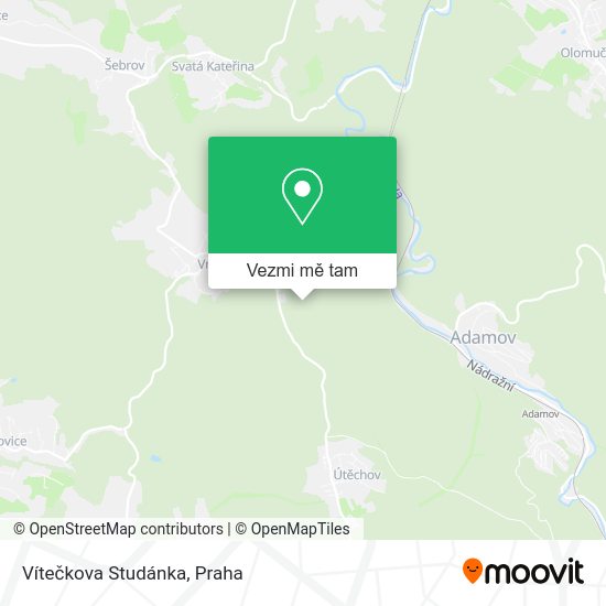 Vítečkova Studánka mapa