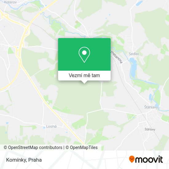 Komínky mapa