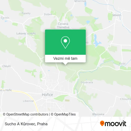 Sucho A Kůrovec mapa