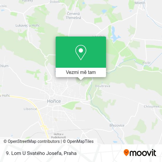 9. Lom U Svatého Josefa mapa