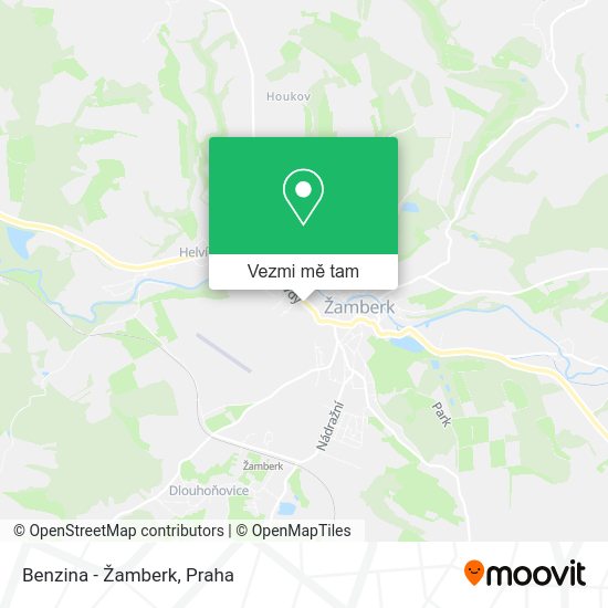 Benzina - Žamberk mapa