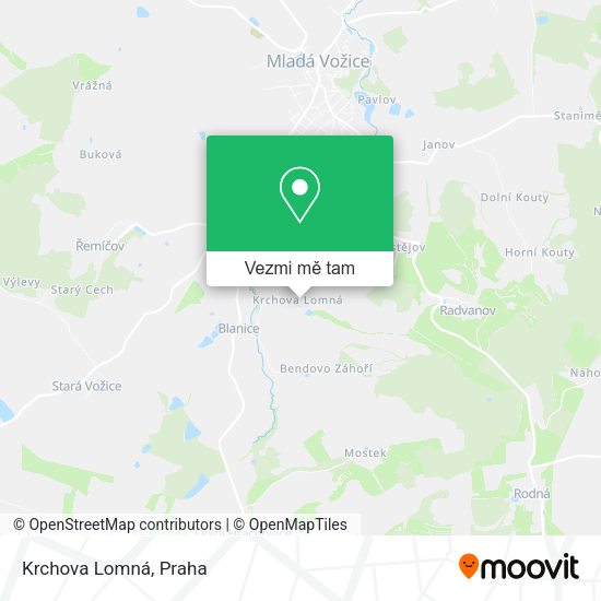 Krchova Lomná mapa