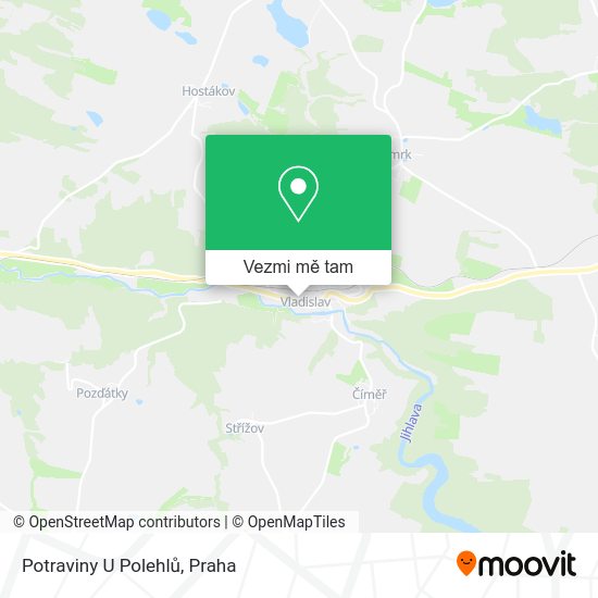 Potraviny U Polehlů mapa