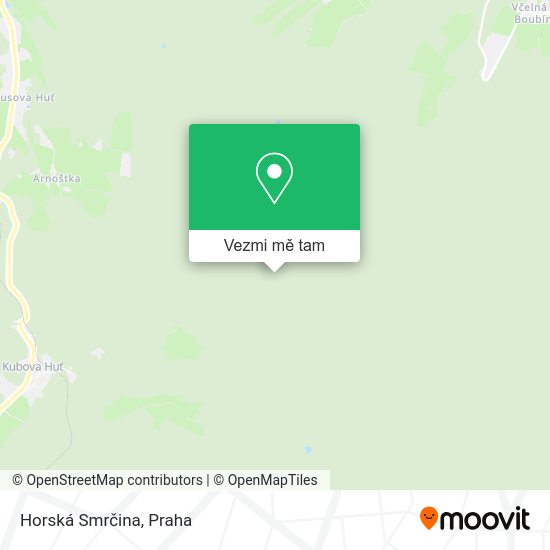 Horská Smrčina mapa