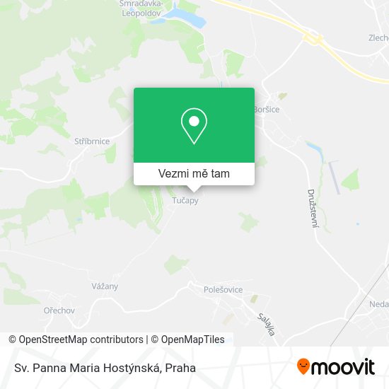 Sv. Panna Maria Hostýnská mapa