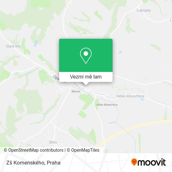 Zš Komenského mapa