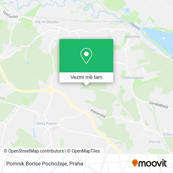 Pomník Borise Pochožaje mapa